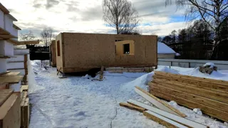 Haus nach Projekt „Lasur“, Kokhma: Wandmontage