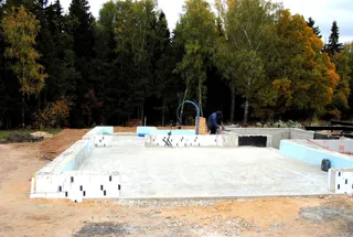 Haus nach Projekt „Prowans“, Dorf Maltsy: Fundament und Grundrahmen