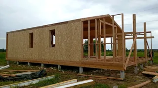 “Barnhouse 76” projesine göre ev, Kostroma bölgesi: duvar montajı