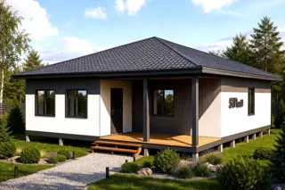 Haus nach individuellem Entwurf, Dorf Zavrazhe: Projektvisualisierung