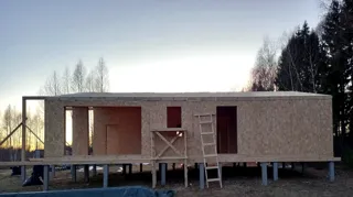 Haus nach Projekt „Barnhouse 110“, Dorf Syanovo-2: Wandmontage