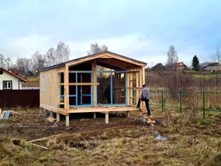 Haus 45 m², Projekt „Barnhouse 33“, Dorf Nazarovo: fertiges Haus