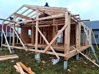 “Barnhouse 76.1” projeli ev, “Grafskaya Slavyanka” konut sitesi: duvar montajı