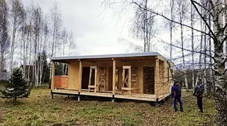 Haus nach Projekt „Mistika - S2.5“, SNT „Koltschugino“: Wandmontage