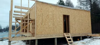 Haus 111,6 m² nach individuellem Projekt, Dorf Troitse Seltsy: Wandmontage