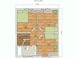 Haus nach individuellem Projekt, Dorf Minskoe (alt): Projektgrundriss