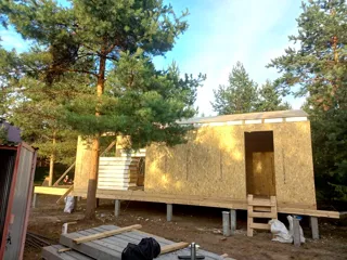 Datscha nach Projekt „Barnhouse 76.1“, Gebiet Wladimir: Wandmontage