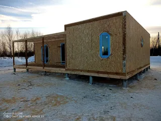 102 m² house, “Mistika - E2.8” design, Tutaev: wall assembly