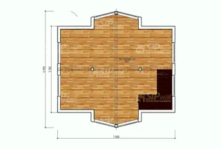 Haus nach Projekt „Musterhaus“, Gebiet Moskau: Projektgrundriss