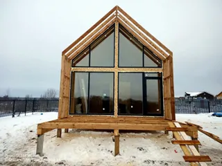 “Barnhouse Otrazhenie” projesine göre ev, Yaroslavl bölgesi: duvar montajı