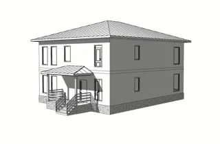 270 m² ev, özel proje, “Lesnaya podkova” sitesi: proje görselleştirmesi