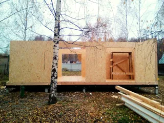 Haus nach Projekt „Mistika - S2.5“, SNT „Koltschugino“: Wandmontage