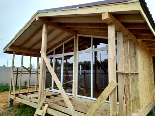 55,5 m² house, custom design, Kostroma Region: windows and doors