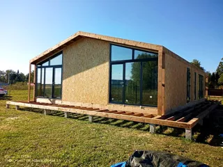 Haus nach Projekt „Barnhouse 110“, Dorf Ivantsevo: Fenster und Türen