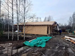 98 m² house, “Half-timbered 98” design, SNT garden community “Kovalyovo”: roofing