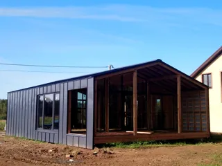 “Barnhouse 76.1” projeli ev, Yadrominskoe kasabası: cephe kaplaması