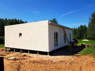 Haus nach Projekt „Mistika - E2.8“, Dorf Novoe: Fertiges Haus
