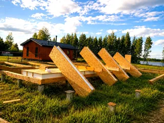 168,61 m² house built to a custom design, Yaroslavl Region: SIP panel floor at level 0