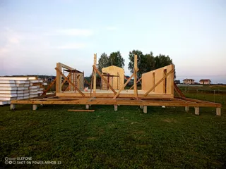 Haus nach Projekt „Barnhouse 110“, Dorf Ivantsevo: Wandmontage