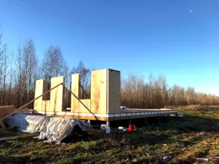 Haus nach individuellem Entwurf, Dorf Nikitilovo: Wandmontage