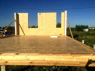 “Slavyanskiy Skit” projesine göre 58 m² ev, Alabukhino köyü: 0 kotunda SIP panel zemin