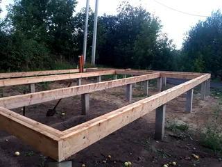 Haus 138 m² nach individuellem Projekt, Kostroma: Fundament und Grundrahmen