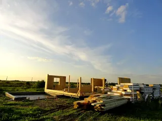 Haus nach Projekt „Gala“, Gebiet Iwanowo: Wandmontage