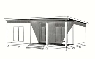 Haus 48 m², individuelles Projekt, Siedlung „Nowoe Jusupowo“: Projektvisualisierung