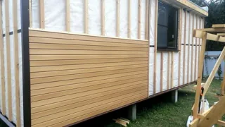 House, “N4O-54” design, Dubovo village: facade finishing