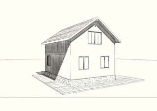 Haus nach individuellem Entwurf, Siedlung Pervyy: Projektvisualisierung