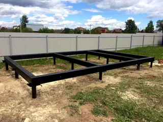Banja, Projekt „Telez“, Gebiet Moskau: Fundament und Bodenrahmen