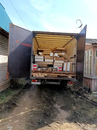Haus, individuelles Projekt, SNT „Wischenka“: Lieferung des Hausbausatzes