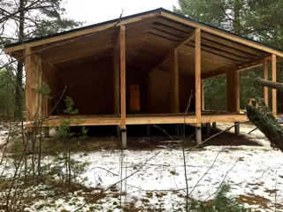 “Barnhouse 110” projesine göre ev, Vidogoshchi köyü: tamamlanmış ev