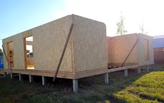 Haus nach Projekt „Randevu - E2.8“, Gebiet Moskau: Wandmontage