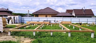 Haus 58,41 m² nach individuellem Projekt, Gebiet Moskau: Fundament und Grundrahmen