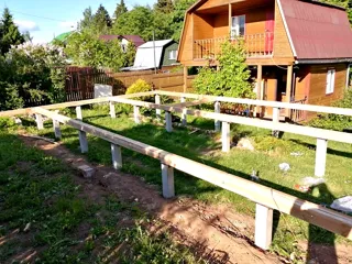 Haus 102 m², Projekt „Mistika - E2.8“, SNT „MEDIK“: Fundament und Bodenrahmen