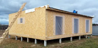 Ferienhaus 102 m² nach Projekt „Mistika - E2.8“, Gebiet Moskau: Fertiges Haus