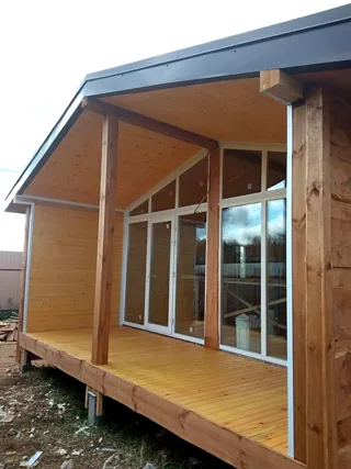 55,5 m² house built to a custom design, Kostroma Region: completed house