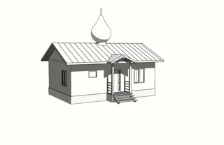 Haus 50 m² nach individuellem Projekt, Dorf Isakovskoe: Projektvisualisierung