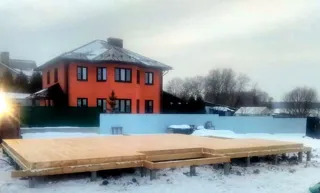 Haus 221,5 m² nach individuellem Projekt, Dorf Yusupovo: SIP-Boden auf Höhe 0