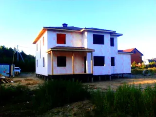 Özel projeli ev, Bolshie Zherebtsy köyü: tamamlanmış yapı