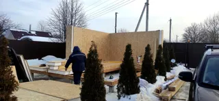 Haus 44,5 m² nach individuellem Projekt, Dorf Ignatovo: Wandmontage