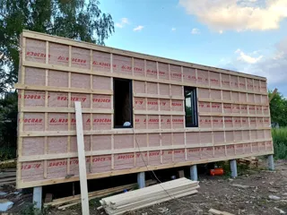 Haus 54 m² nach Projekt „Barnhouse 39“, Dorf Kalikino: Fassadenverkleidung