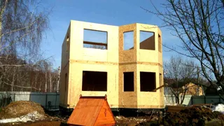 Haus nach Projekt „Ewropa“, SNT „Weteran-5“: Wandmontage