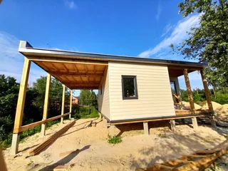 81 m² house built to a custom design, Gumnishchi village: facade finishing