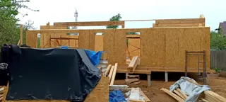 Haus 124 m² nach individuellem Projekt, Ivanovo: Wandmontage