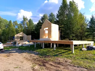 Haus nach individuellem Entwurf, Gebiet Iwanowo: Wandmontage
