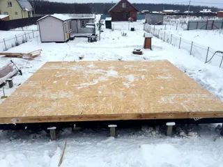 House based on the “Evseevo 2.8” design, Sharapovo village: SIP panel floor at level 0