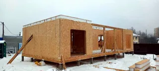 Haus 96 m² nach individuellem Projekt, Dorf Pirogovo: Wandmontage