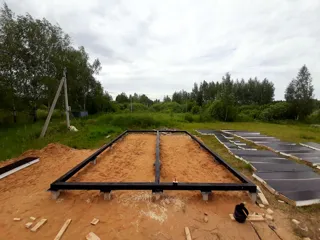 Haus nach Projekt „Mistika - S2.8“, Siedlung Nekrasovskoe: Fundament und Grundrahmen